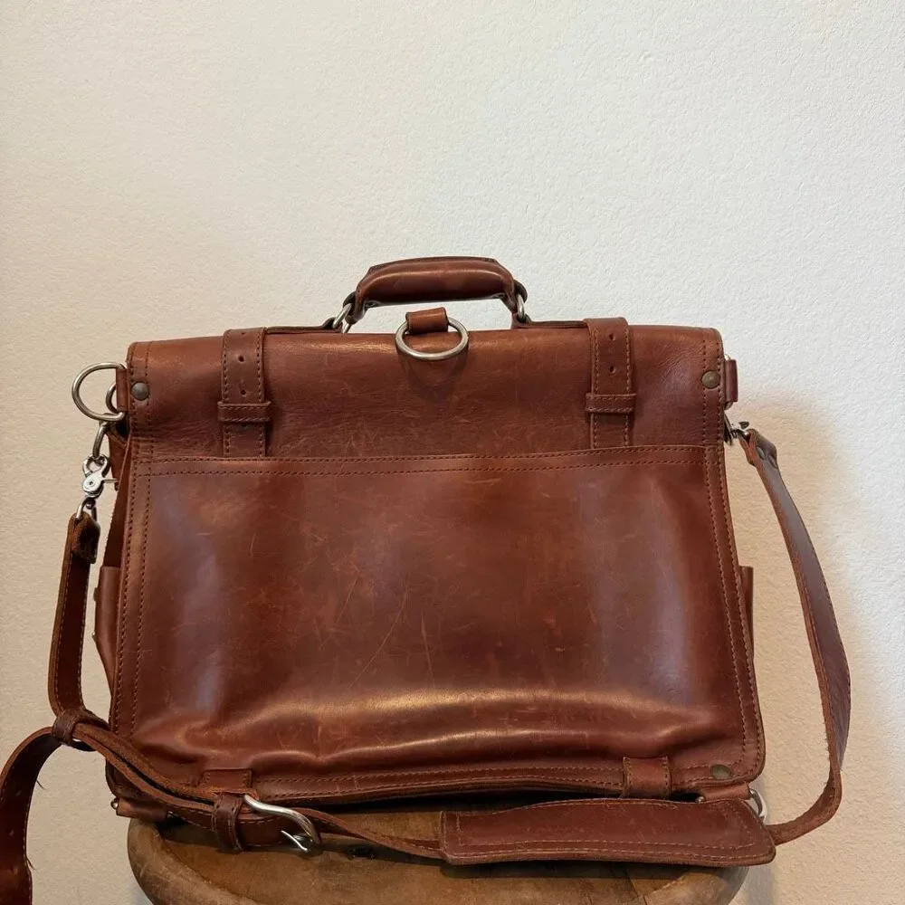 Saddleback Large Classic Leather Briefcase Bag Brown Full Grain Leather